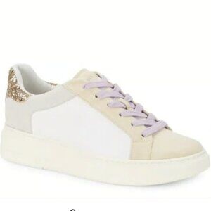 Veronica Beard Geri‎ Colorblock Leather and Suede Sneakers